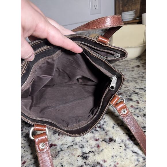 Vintage American West, Tooled By Hand, Leather Shoulder Bag, Branding Symbols - Picture 6 of 10